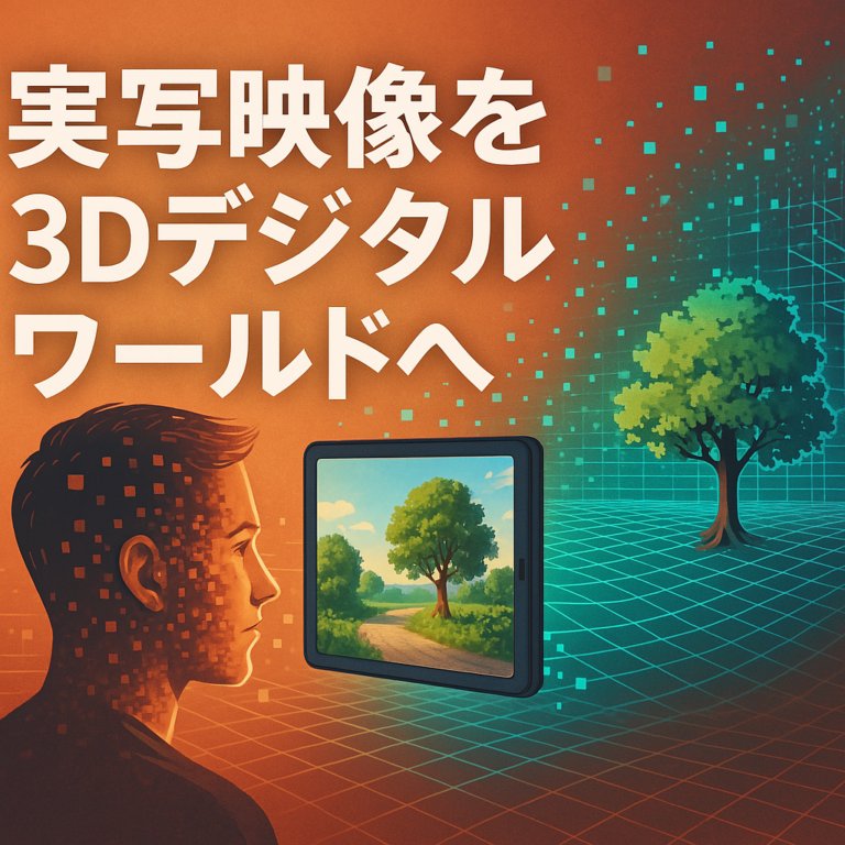 実写映像を3Dデジタルワールドへ変換する革新的AI技術の開発