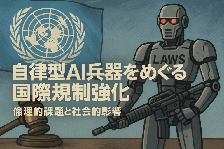 自律型AI兵器に関する国際規制強化の動き：倫理的課題と社会的影響